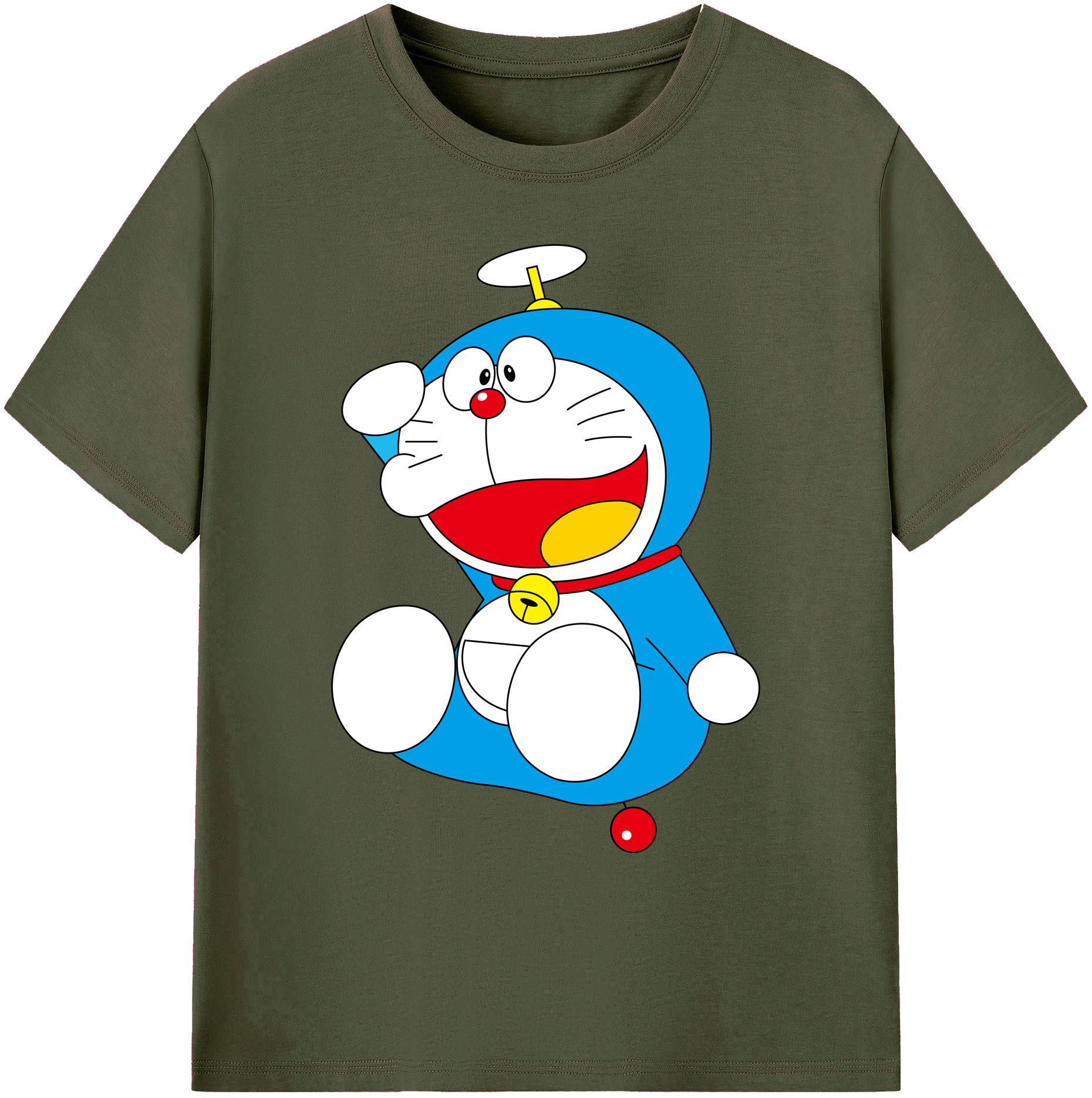 （画像用） ドラえもん Doraemon 綿100％ メンズ半袖Tシャツ｜肌触りやわらか＆通気性
